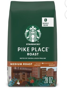 Starbucks Pike Place Roast Coffee Bag - Green with Brown Accent